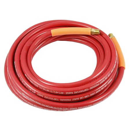 Forney Air Hose, Red Rubber, 1/4 in x 25ft 75430